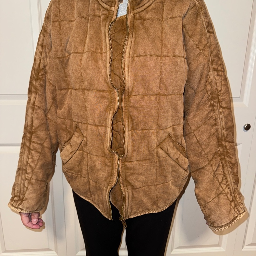 Free People Dolman Quilted Knit Jacket